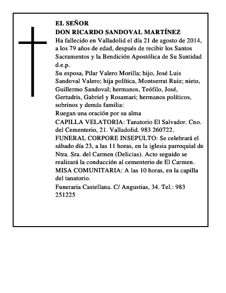 Don Ricardo Sandoval Martínez