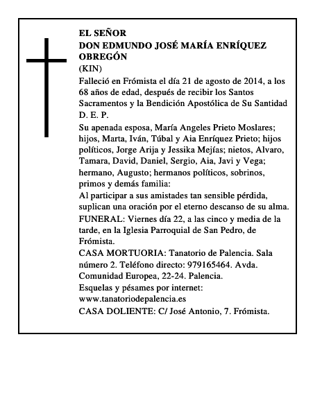 Don Edmundo José María Enríquez Obregón