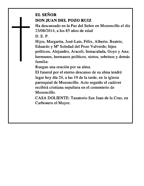 Don Juan del Pozo Ruiz