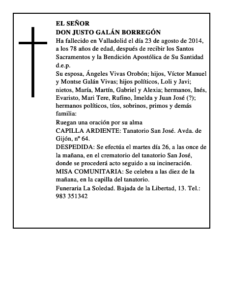 Don Justo Galán Borregón
