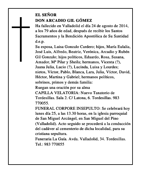 Don Arcadio Gil Gómez