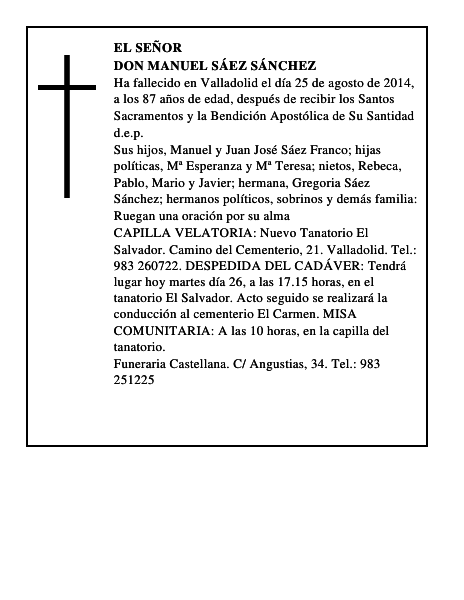 Don Manuel Sáez Sánchez