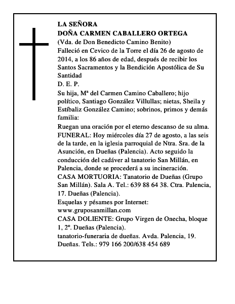 Doña Carmen Caballero Ortega