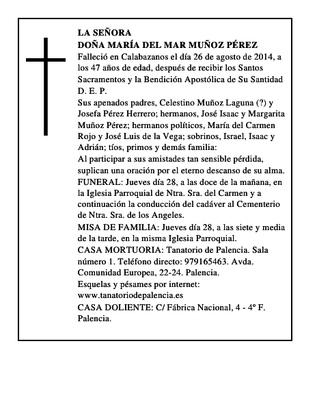 Doña María del Mar Muñoz Pérez