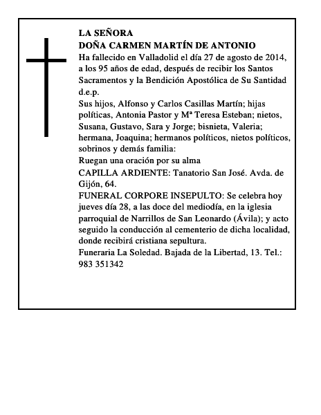 Doña Carmen Martín de Antonio