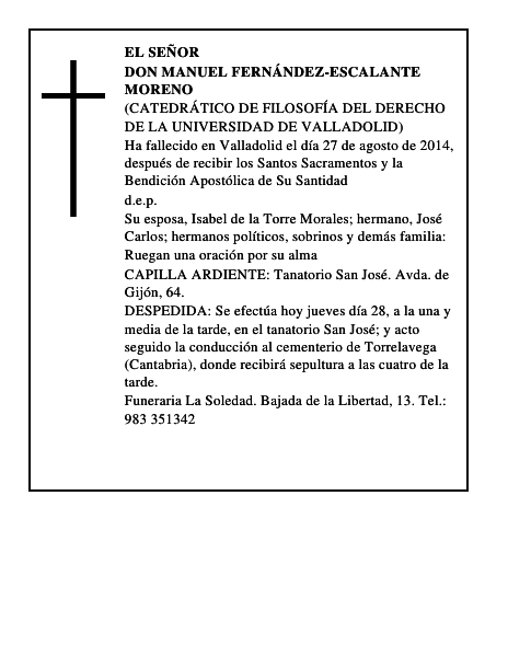 Don Manuel Fernández-Escalante Moreno