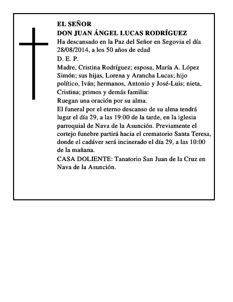 Don Juan Ángel Lucas Rodríguez
