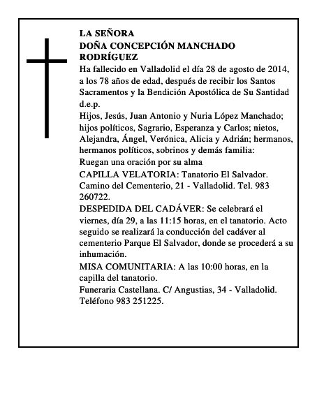 Doña Concepción Manchado Rodríguez
