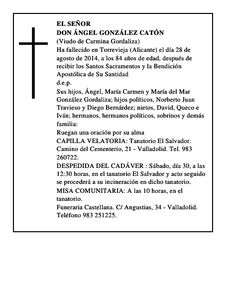 Don Ángel González Catón