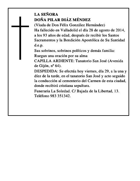 Doña Pilar Diáz Méndez