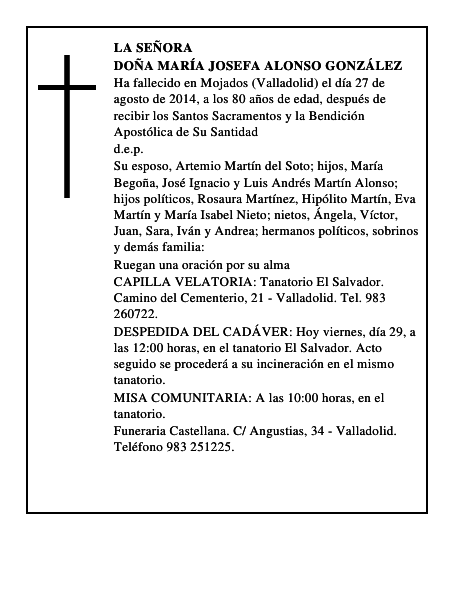 Doña María Josefa Alonso González