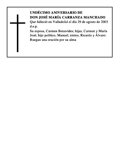 Don José María Carranza Manchado