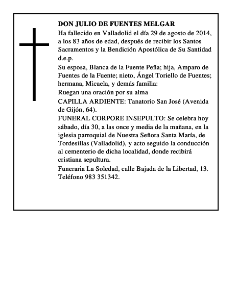 Don Julio de Fuentes Melgar