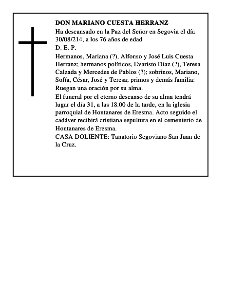 Don Mariano Cuesta Herranz