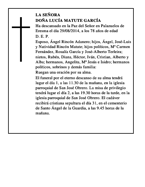 Doña Lucía Matute García