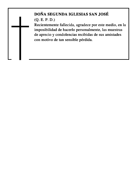 Doña Segunda Iglesias San José