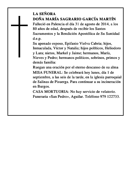 Doña María Sagrario García Martín