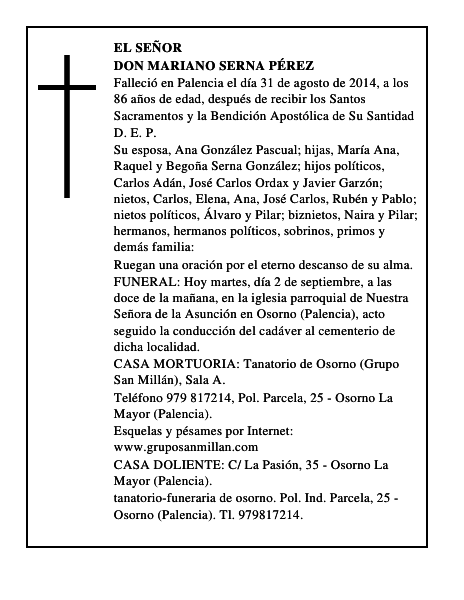 Don Mariano Serna Pérez