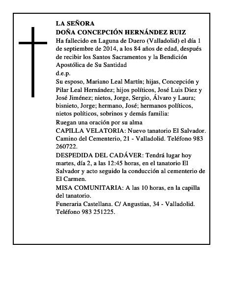Doña Concepción Hernández Ruiz