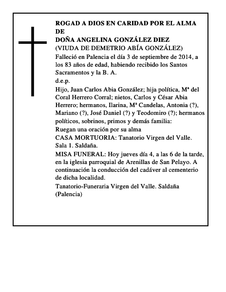 Doña Angelina González Diez