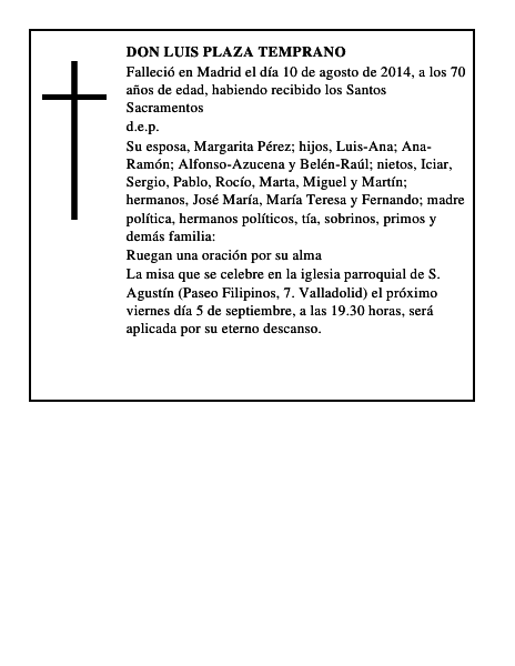 Don Luis Plaza Temprano