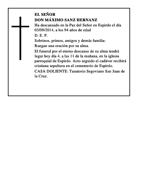 Don Máximo Sanz Hernanz