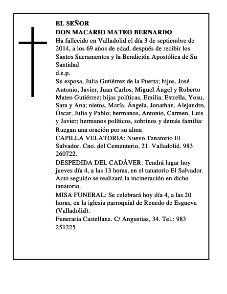 Don Macario Mateo Bernardo