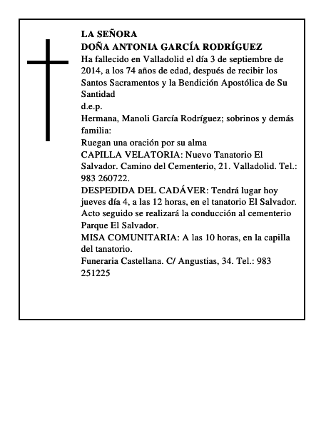Doña Antonia García Rodríguez
