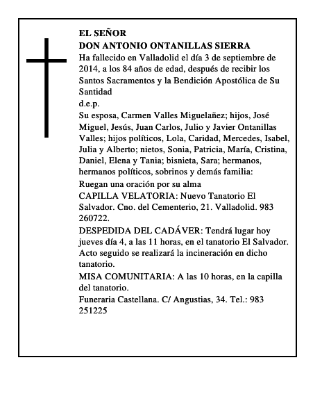 Don Antonio Ontanillas Sierra