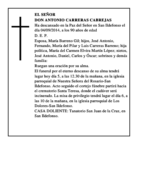 Don Antonio Carreras Cabrejas