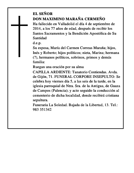 Don Maximino Maraña Cermeño