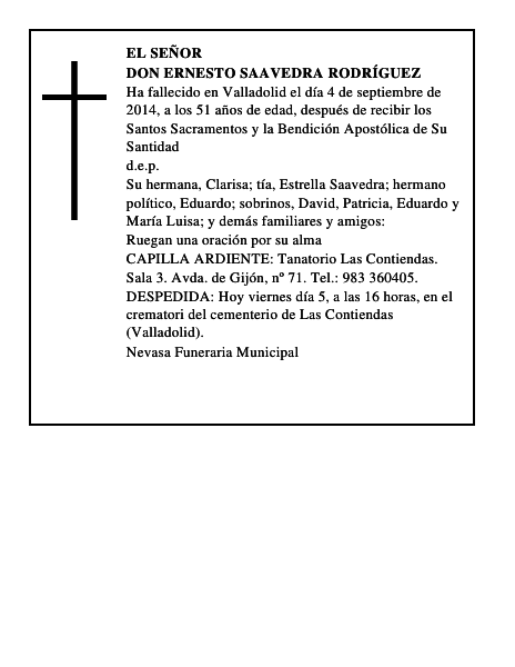 Don Ernesto Saavedra Rodríguez