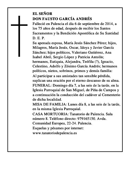 Don Fausto García Andrés