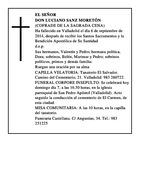 Don Luciano Sanz Moretón