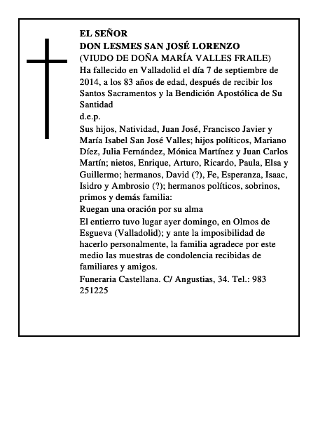 Don Lesmes San José Lorenzo