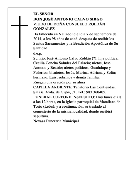 Don José Antonio Calvo Sirgo