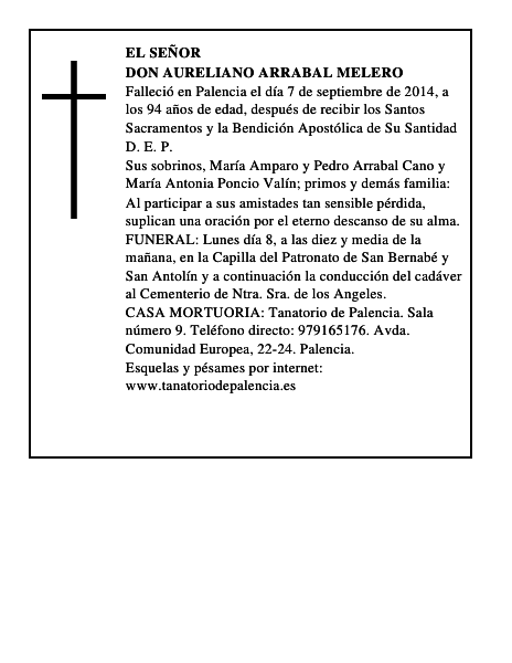 Don Aureliano Arrabal Melero