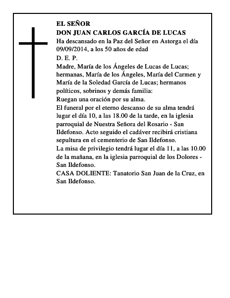 Don Juan Carlos García de Lucas