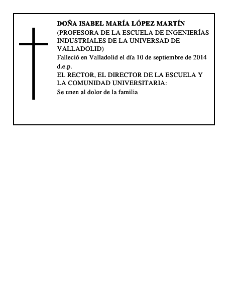 Doña Isabel María López Martín