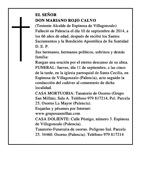 Don Mariano Rojo Calvo