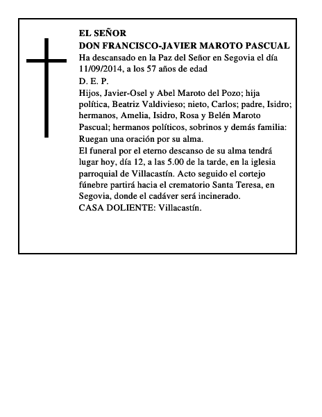 Don Francisco-Javier Maroto Pascual