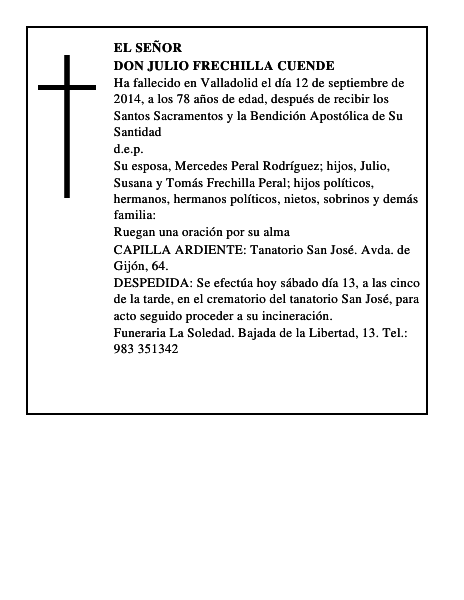 Don Julio Frechilla Cuende