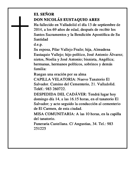 Don Nicolás Eustaquio Ares