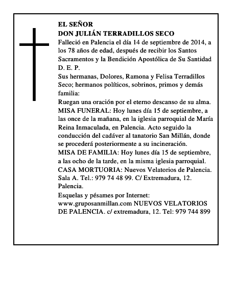 Don Julián Terradillos Seco