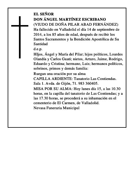 Don Ángel Martínez Escribano