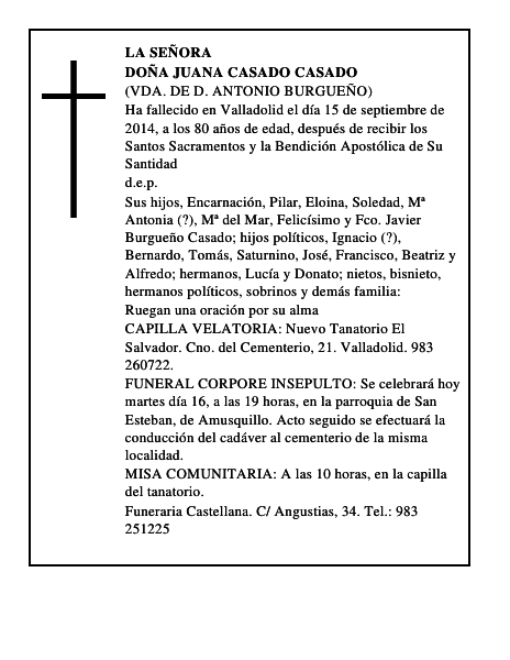 Doña Juana Casado Casado