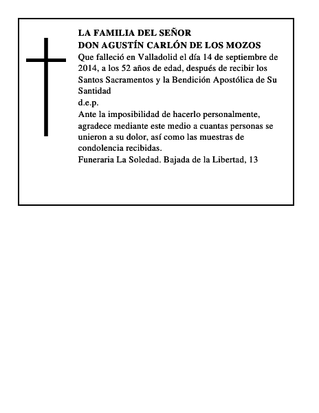 Don Agustín Carlón de los Mozos
