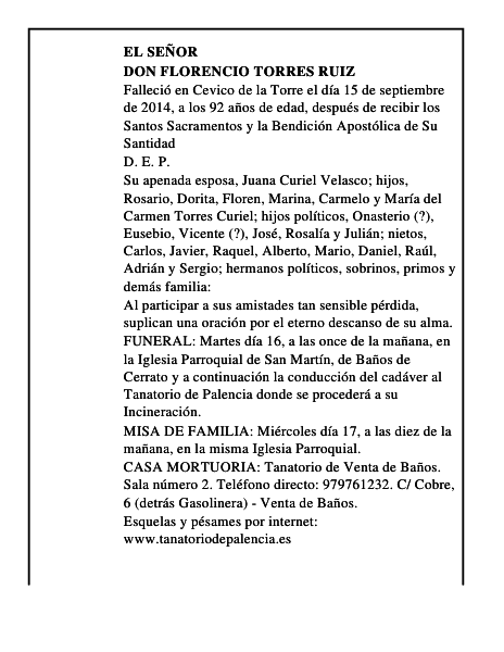 Don Florencio Torres Ruiz