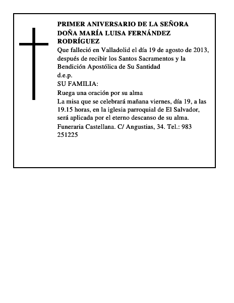 Doña María Luisa Fernández Rodríguez