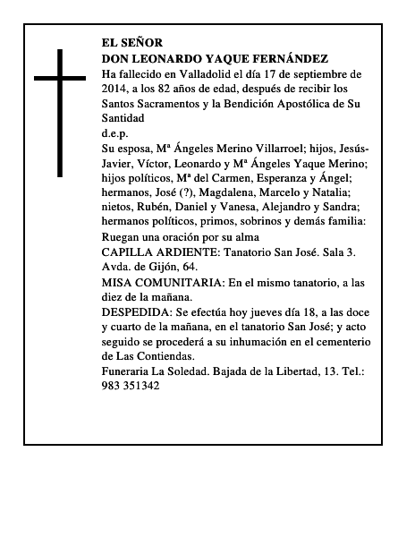 Don Leonardo Yaque Fernández